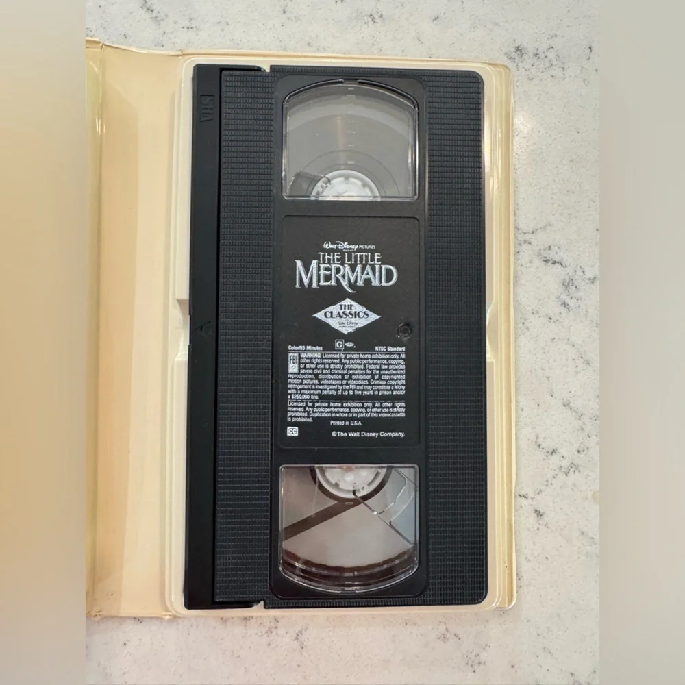 The Little Mermaid (1989) VHS tape **RARE** Black Diamond Edition Banned Cover - Picture 3 of 6